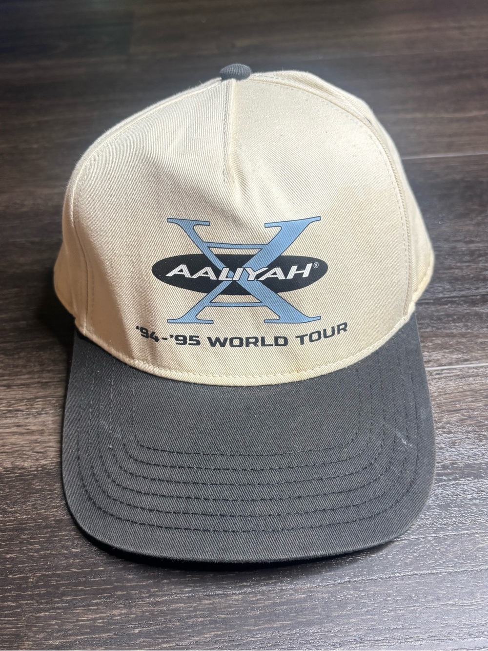 Aaliyah ’94–’95 World Tour Beige & Black Snapback Baseball Cap